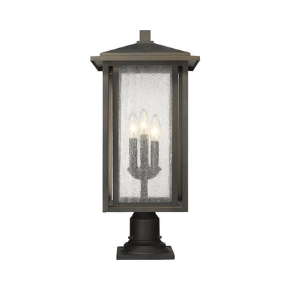 Aspen Round Outdoor Multi Light Pier Mount Light in Detail.