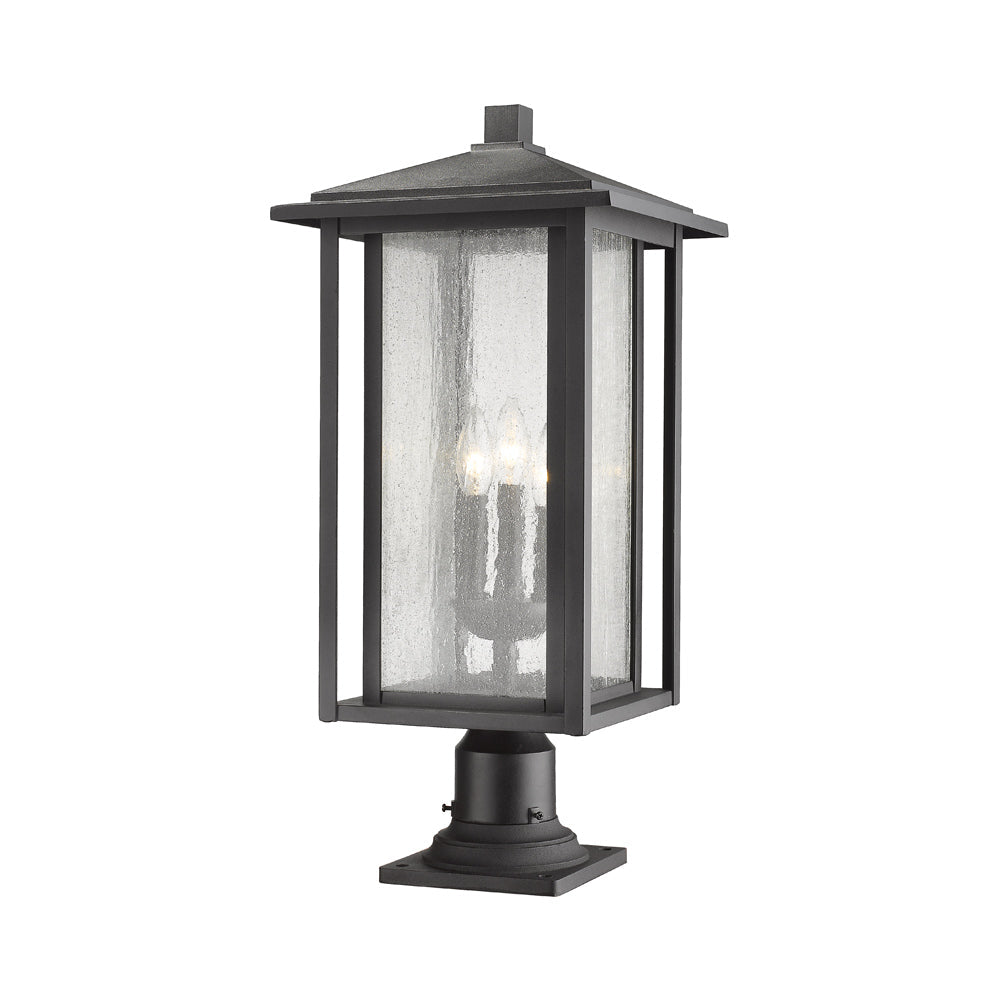 Aspen Round Outdoor Multi Light Pier Mount Light in Detail.
