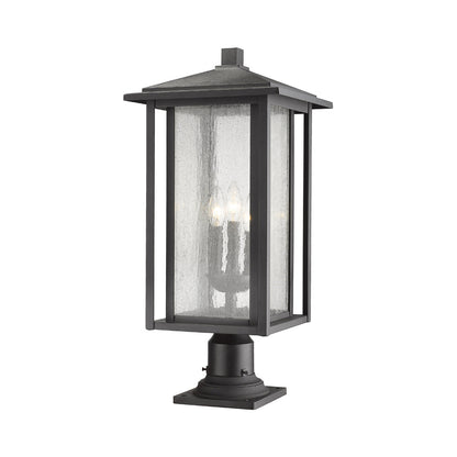 Aspen Round Outdoor Multi Light Pier Mount Light in Detail.