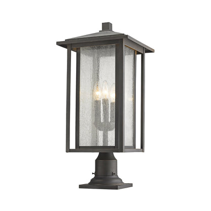 Aspen Round Outdoor Multi Light Pier Mount Light in Detail.