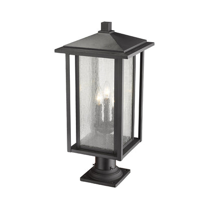 Aspen Round Outdoor Multi Light Pier Mount Light in Detail.