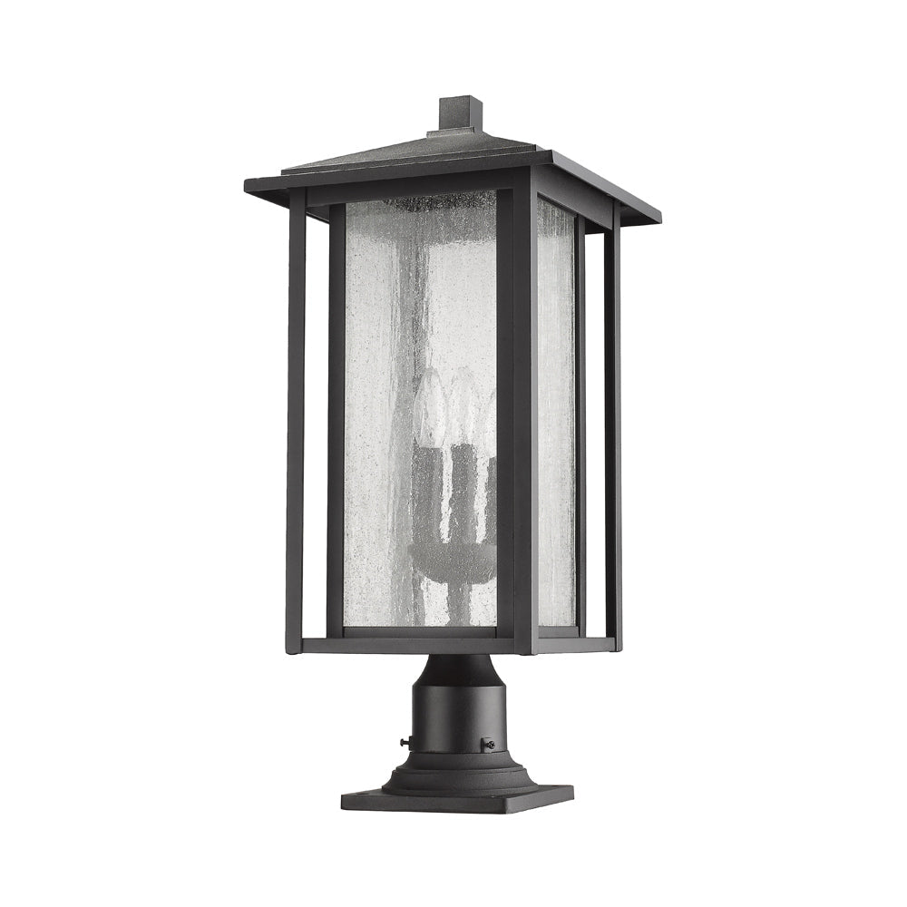 Aspen Round Outdoor Multi Light Pier Mount Light in Detail.