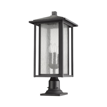 Aspen Round Outdoor Multi Light Pier Mount Light in Detail.