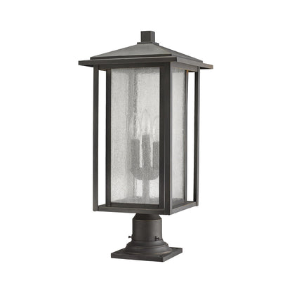 Aspen Round Outdoor Multi Light Pier Mount Light in Detail.