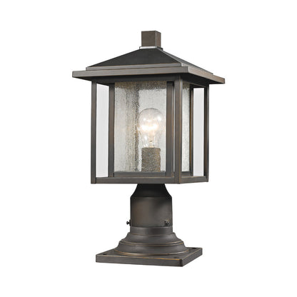 Aspen Round Outdoor Pier Mount in Oil Rubbed Bronze (16.75-Inch).