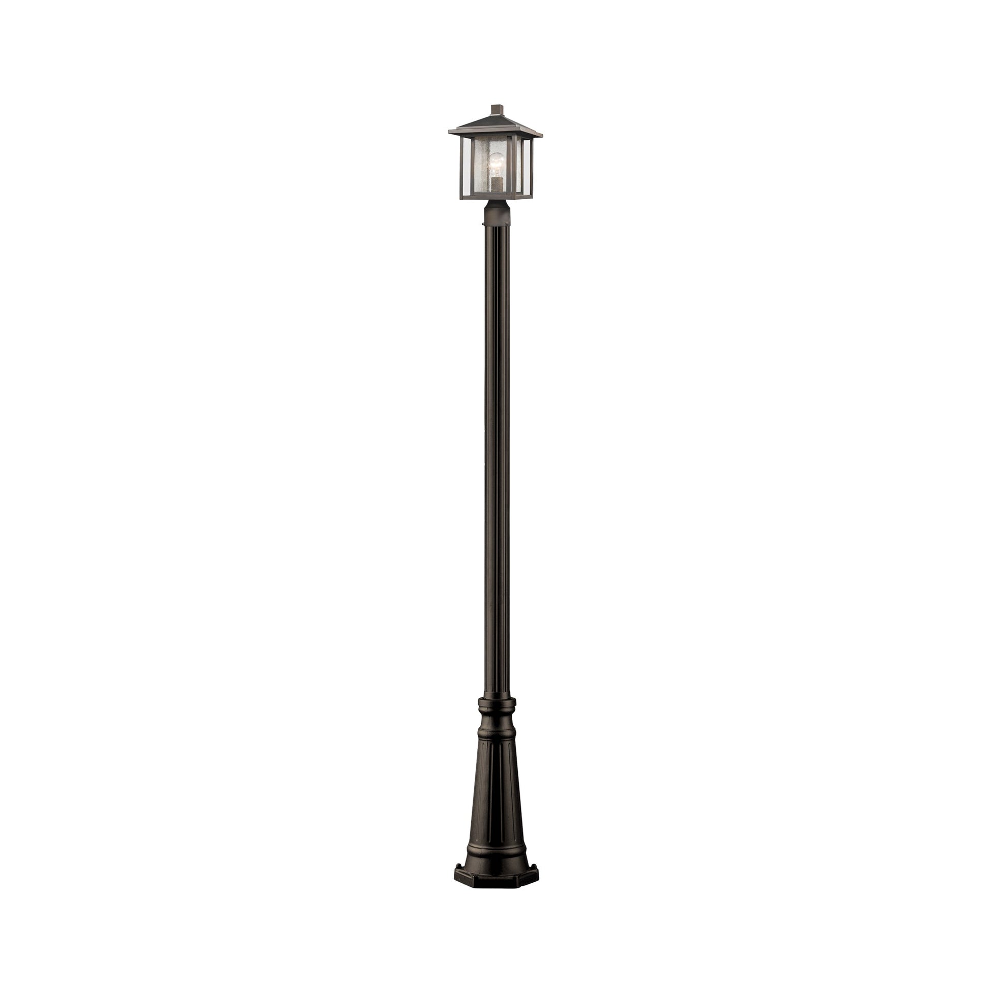 Aspen Round Outdoor Post Light in Oil Rubbed Bronze (108.5-Inch).