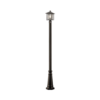 Aspen Round Outdoor Post Light in Oil Rubbed Bronze (108.5-Inch).