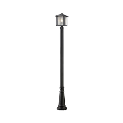 Aspen Round Outdoor Post Light in Black (110-Inch).