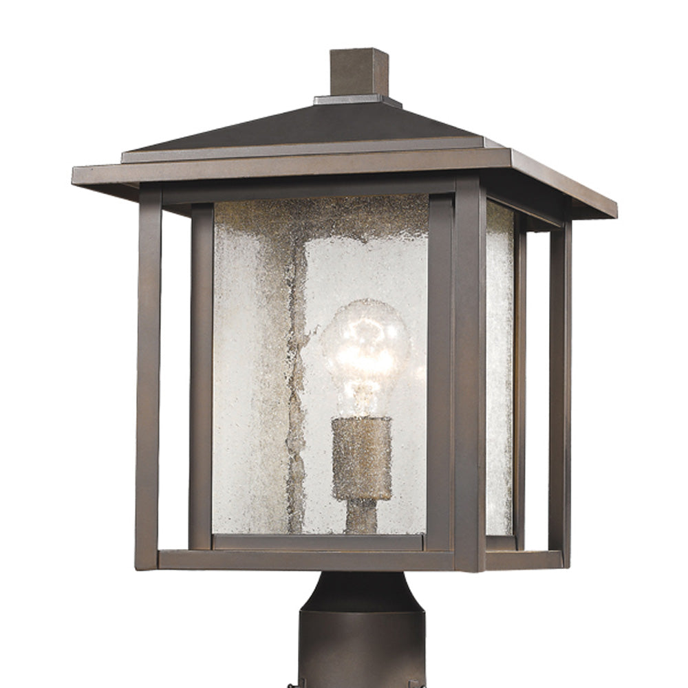 Aspen Round Outdoor Post Light in Detail.