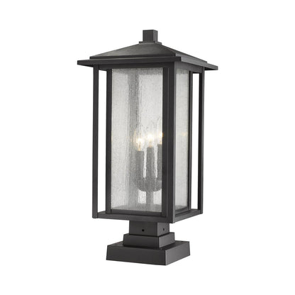 Aspen Square Outdoor Multi Light Pier Mount Light.