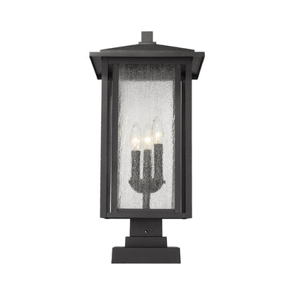 Aspen Square Outdoor Multi Light Pier Mount Light in Detail.