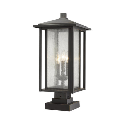 Aspen Square Outdoor Multi Light Pier Mount Light in Detail.