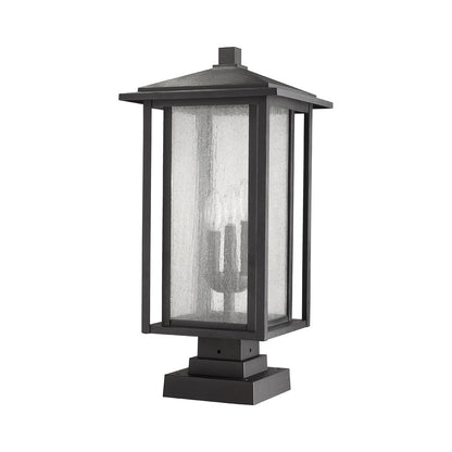 Aspen Square Outdoor Multi Light Pier Mount Light in Detail.