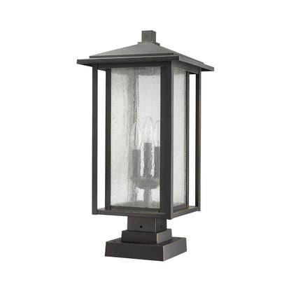 Aspen Square Outdoor Multi Light Pier Mount Light in Detail.