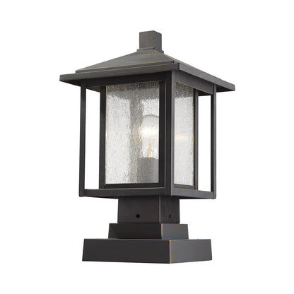 Aspen Square Outdoor Pier Mount in Oil Rubbed Bronze (16-Inch).