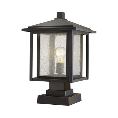Aspen Square Outdoor Pier Mount in Oil Rubbed Bronze (17.5-Inch).