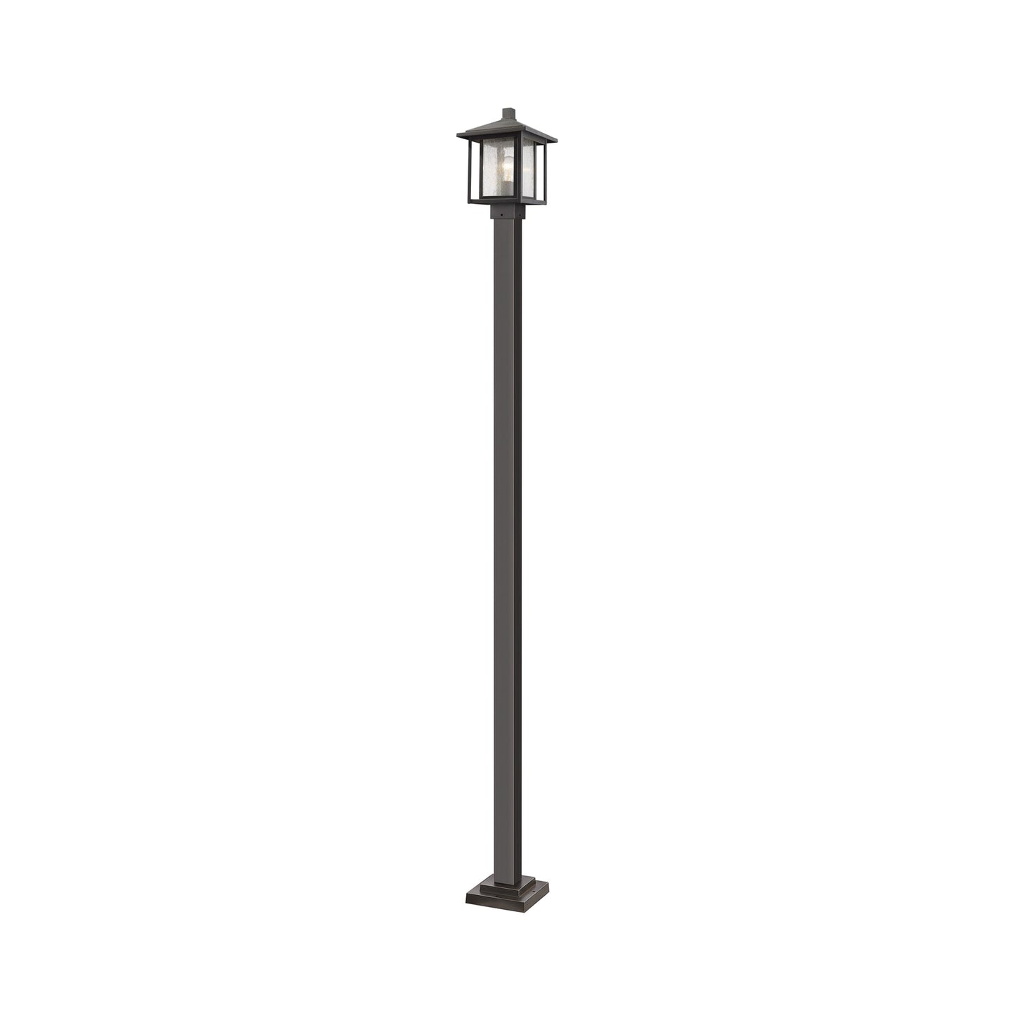 Aspen Square Outdoor Post Light in Oil Rubbed Bronze (109.27-Inch).