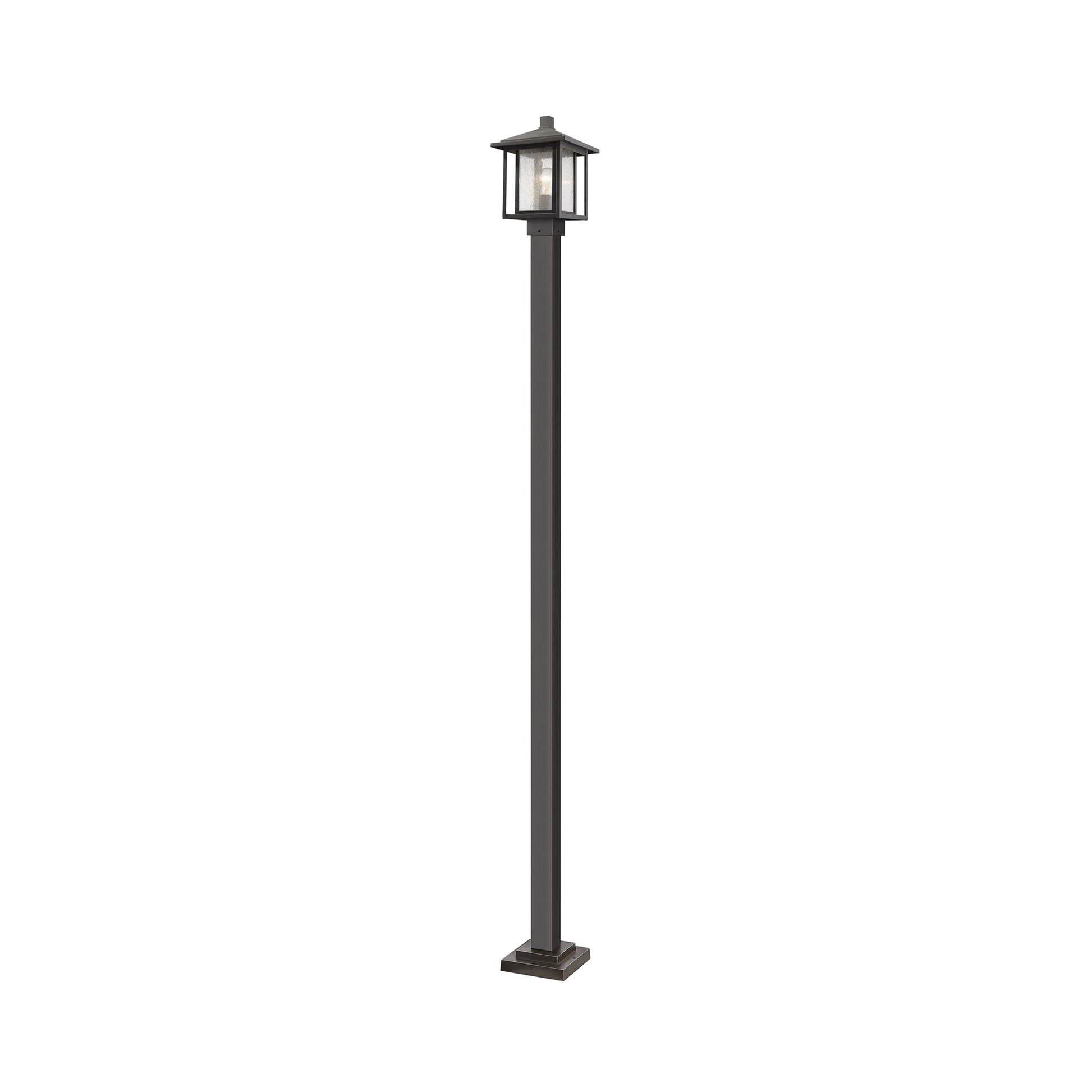 Aspen Square Outdoor Post Light in Oil Rubbed Bronze (109.27-Inch).