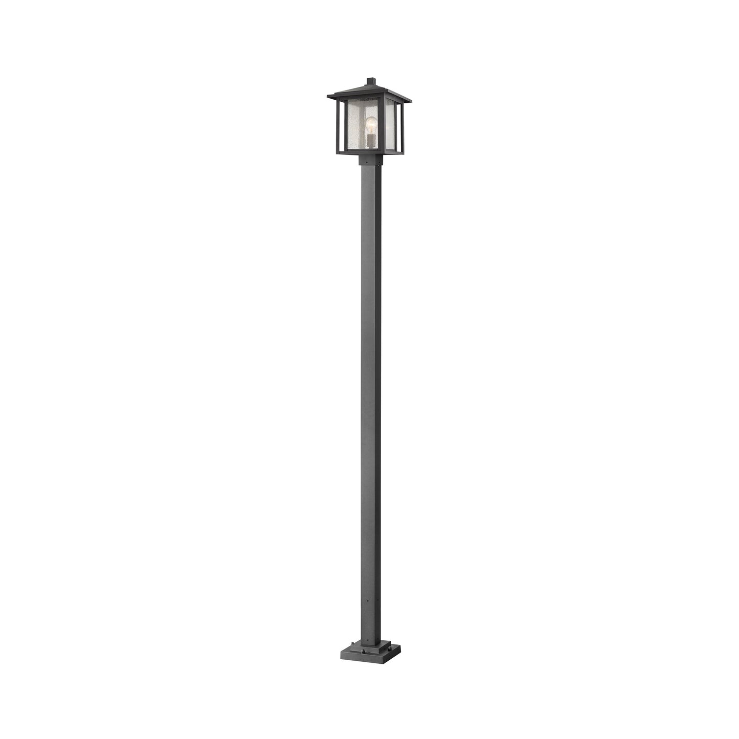 Aspen Square Outdoor Post Light in Black (111-Inch).