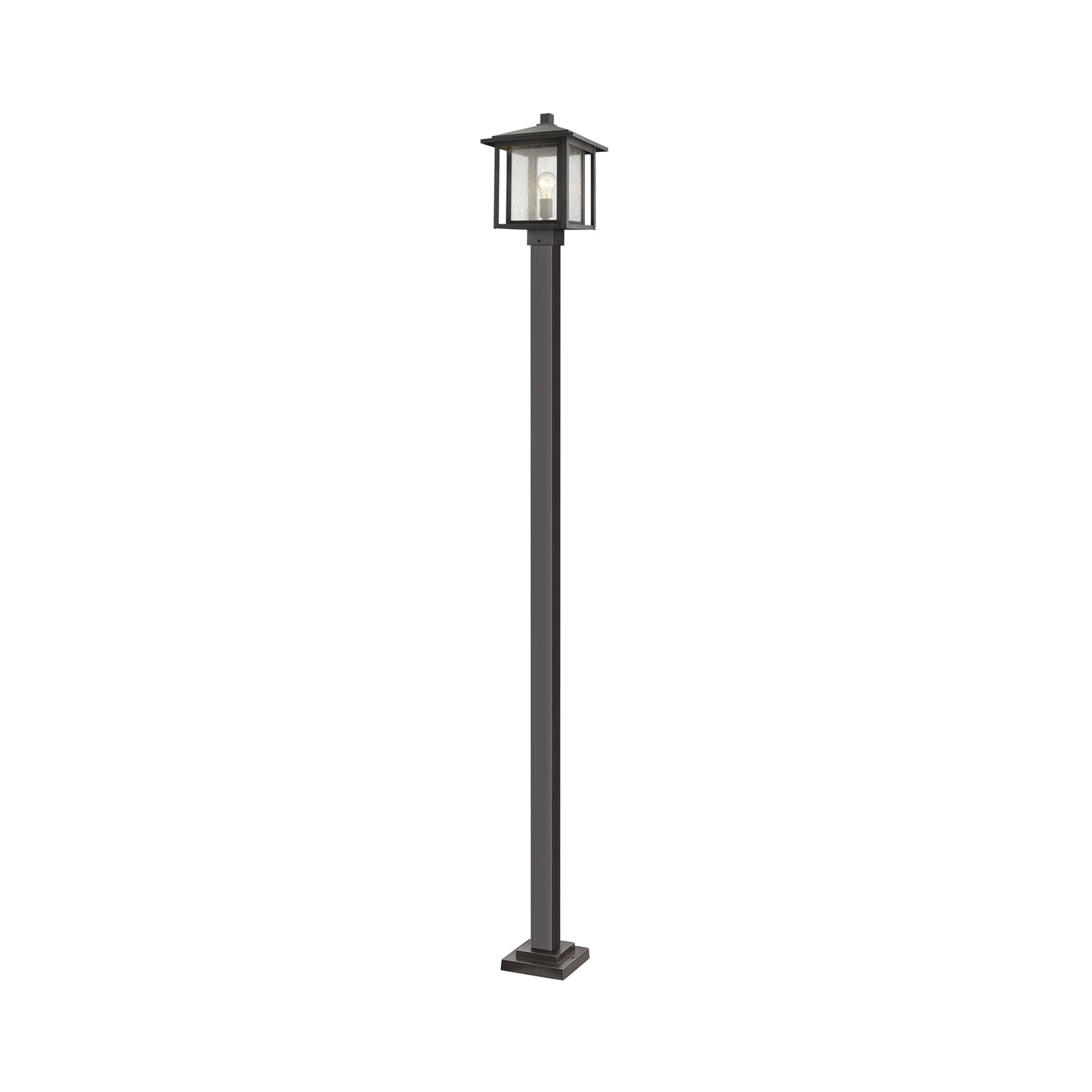 Aspen Square Outdoor Post Light in Oil Rubbed Bronze (111-Inch).