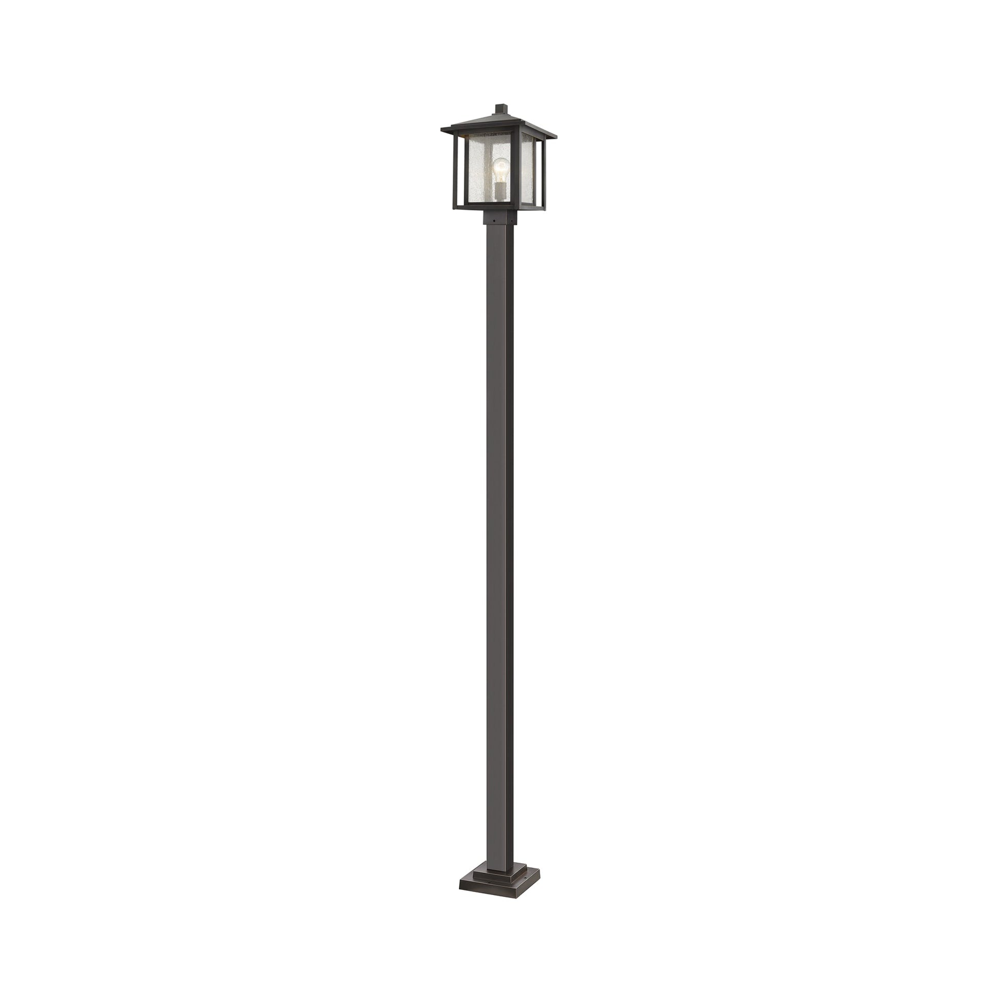 Aspen Square Outdoor Post Light in Oil Rubbed Bronze (111-Inch).