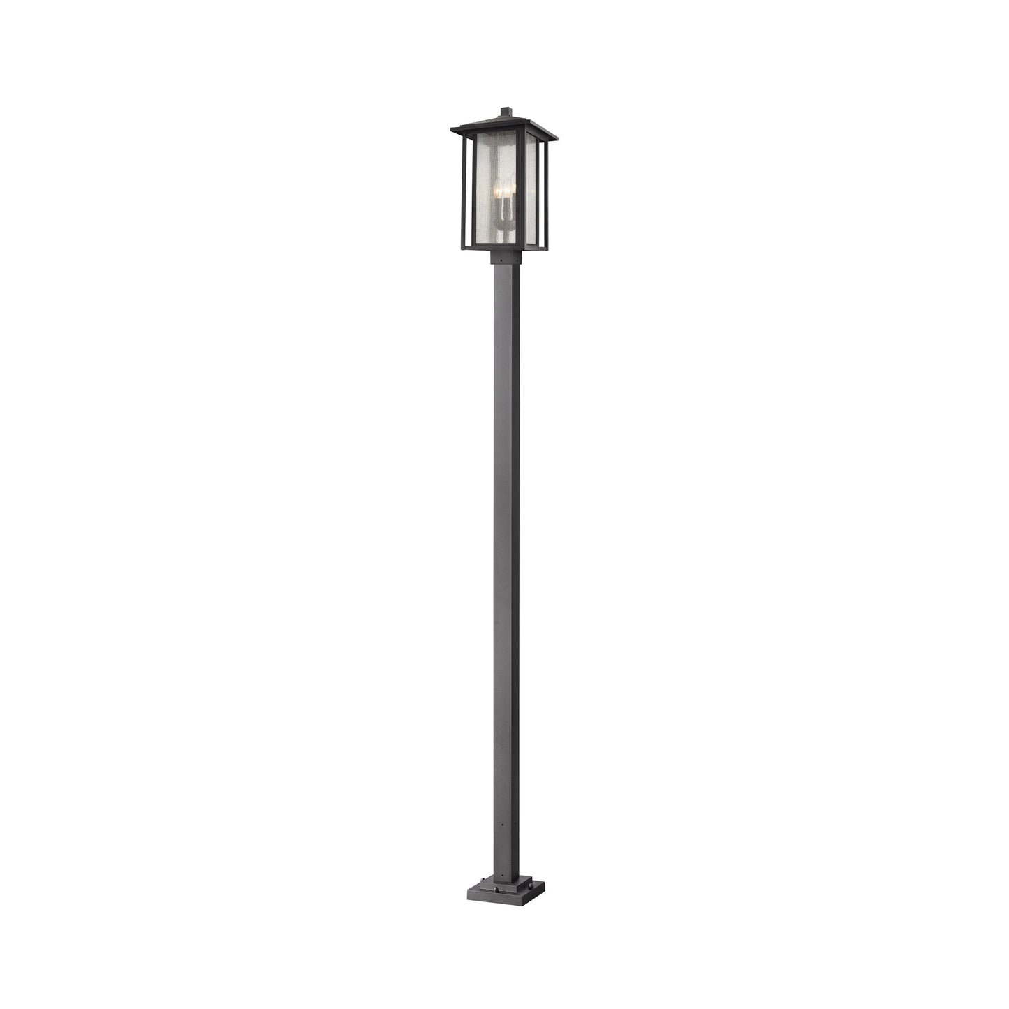 Aspen Square Outdoor Post Light in Black (116.87-Inch).