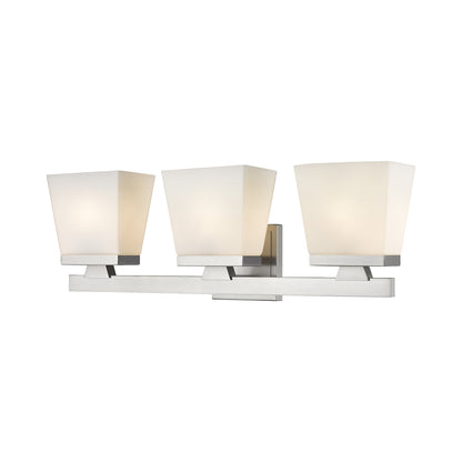 Astor Bath Vanity Light in Brushed Nickel (3-Light/Etched Opal).