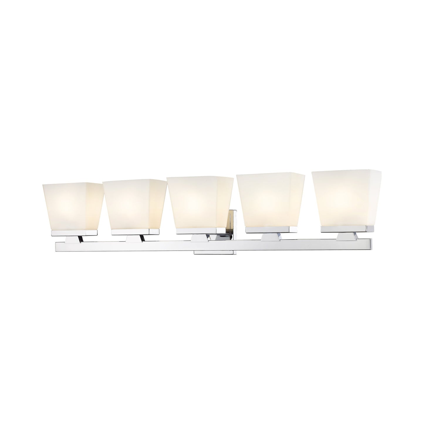 Astor Bath Vanity Light in Chrome (5-Light/Etched Opal).