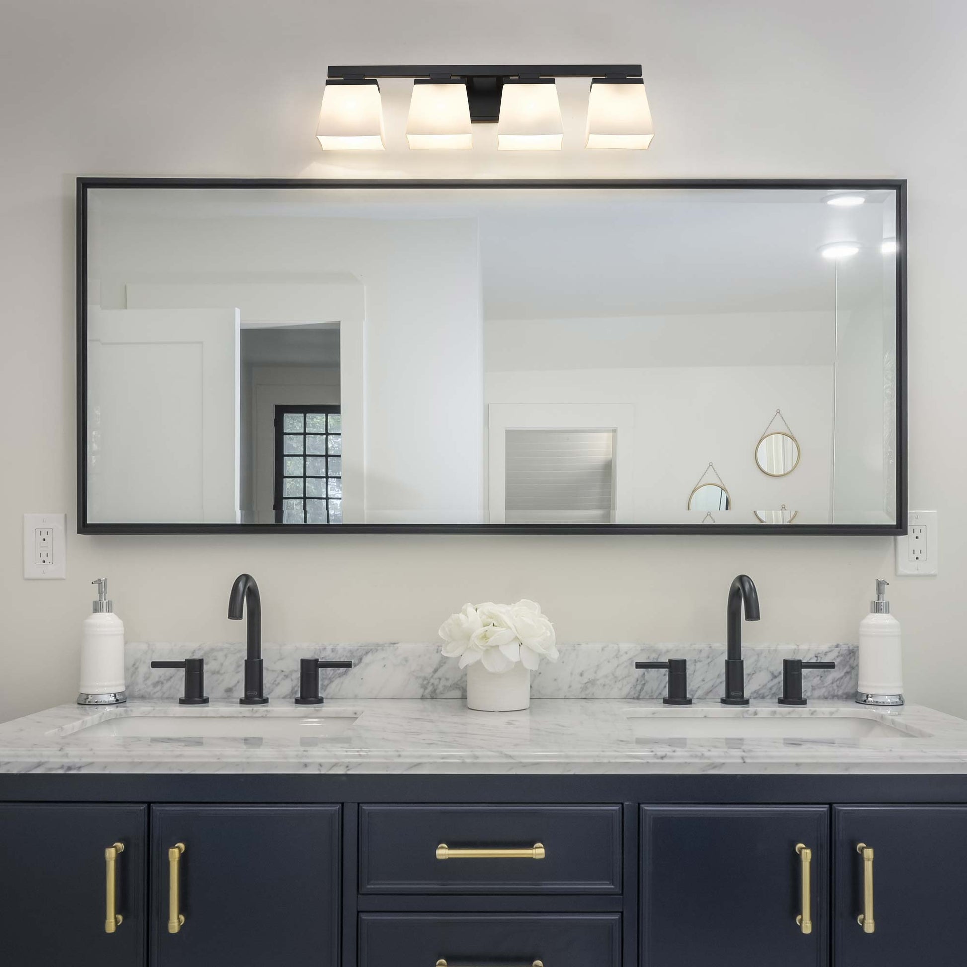 Astor Bath Vanity Light in bathroom.