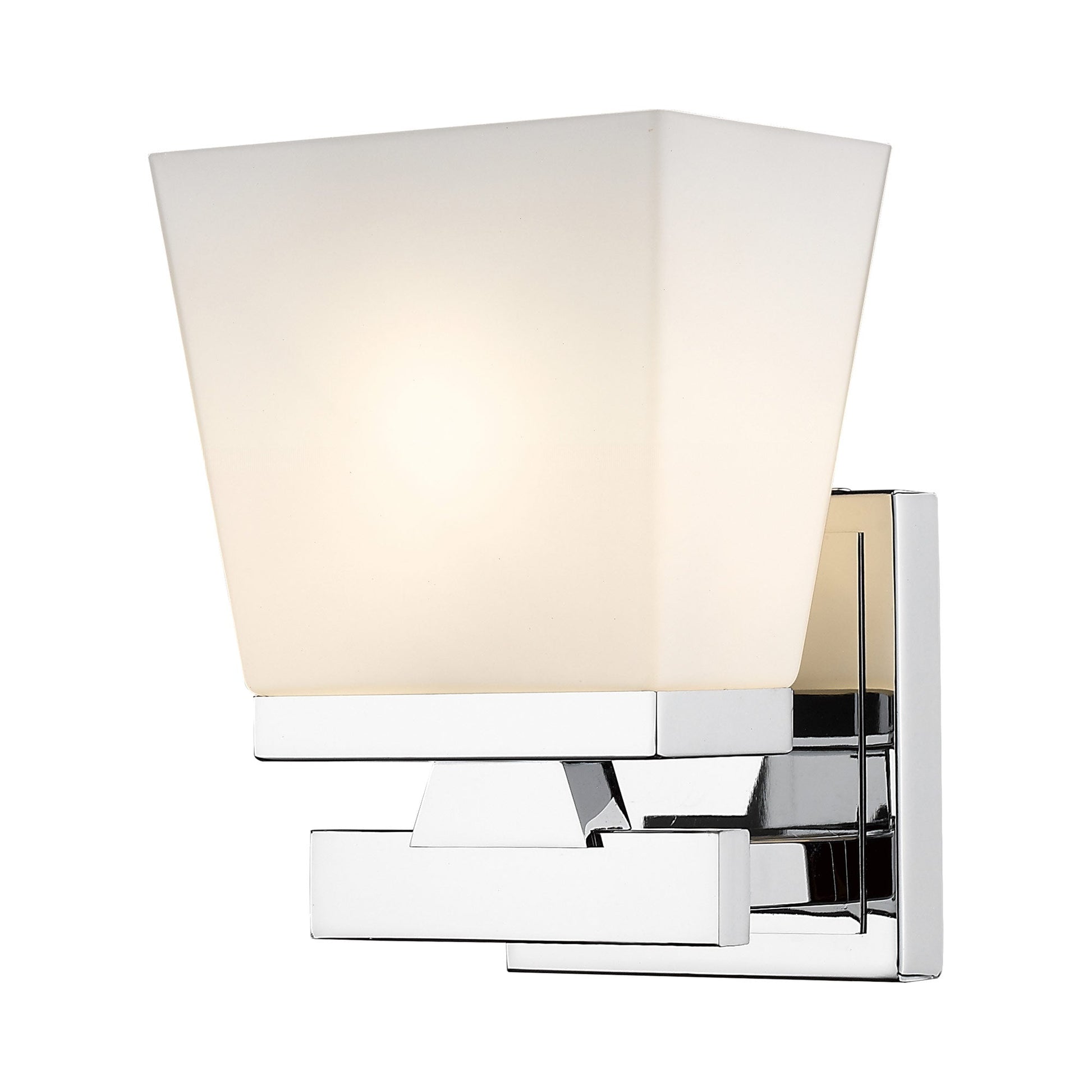 Astor Bath Wall Light in Chrome (Etched Opal).
