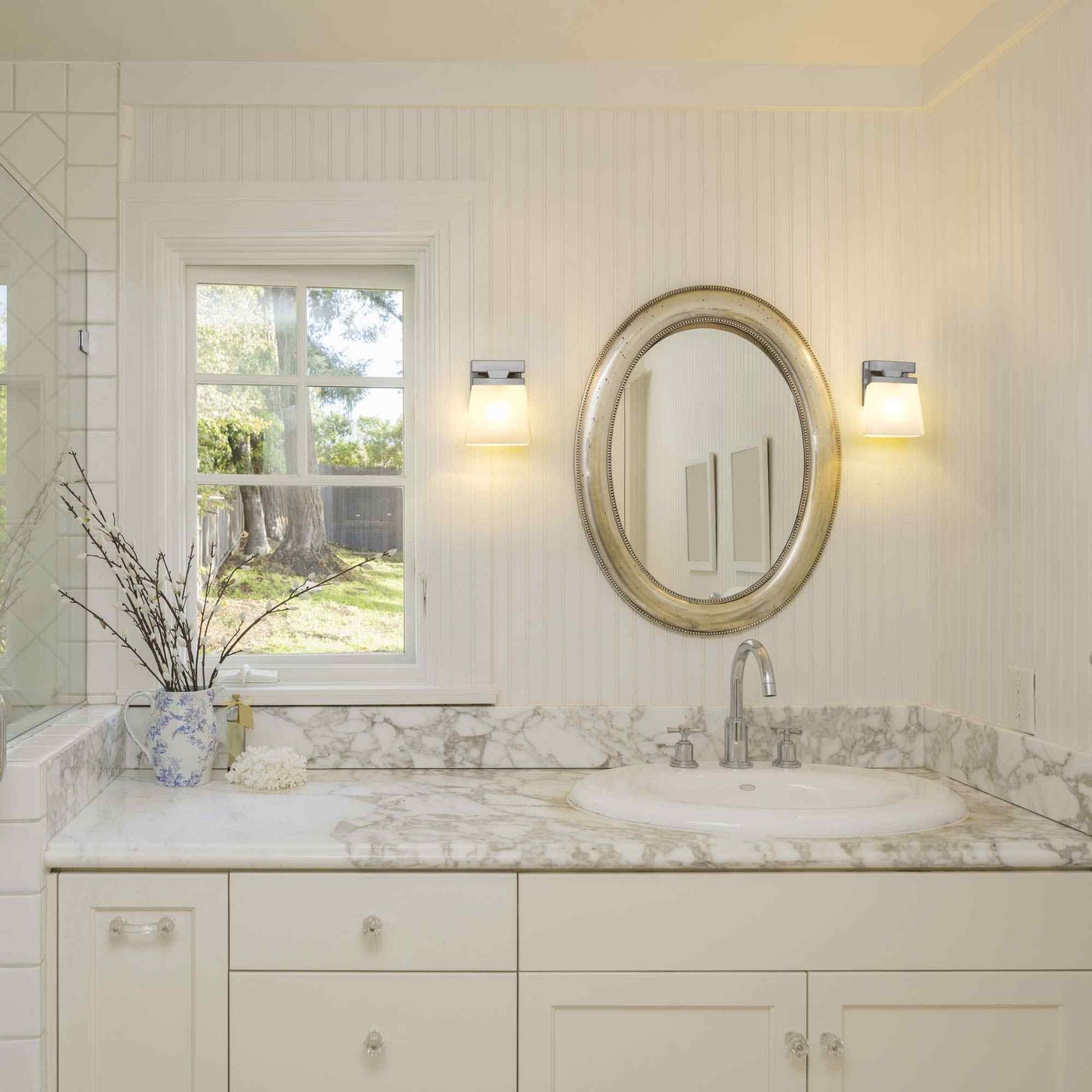 Astor Bath Wall Light in bathroom.