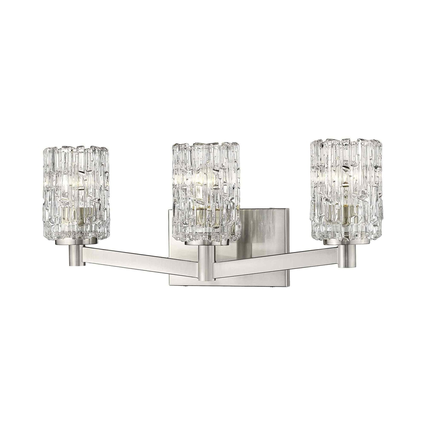 Aubrey Bath Vanity Light in Brushed Nickel (3-Light).