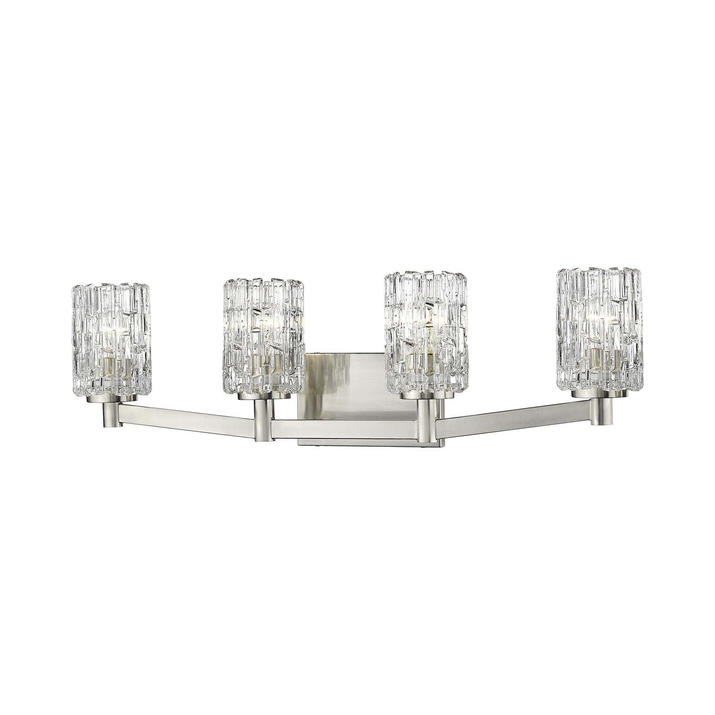 Aubrey Bath Vanity Light in Brushed Nickel (4-Light).