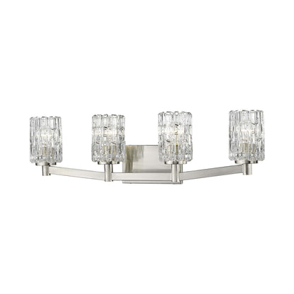 Aubrey Bath Vanity Light in Brushed Nickel (4-Light).