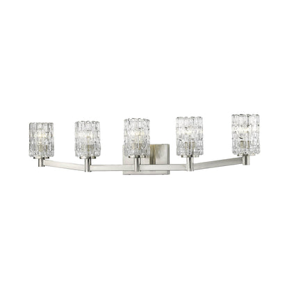 Aubrey Bath Vanity Light in Brushed Nickel (5-Light).