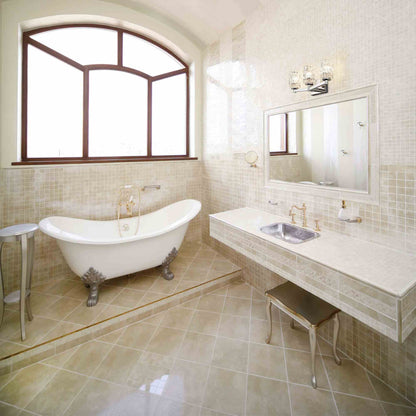 Aubrey Bath Vanity Light in bathroom.