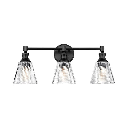 Auden Bath Vanity Light in Matte Black (3-Light).