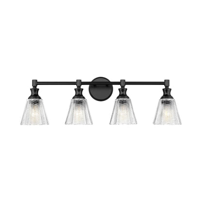 Auden Bath Vanity Light in Matte Black (4-Light).