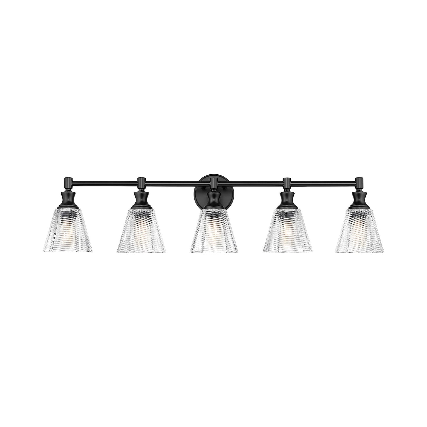 Auden Bath Vanity Light in Matte Black (5-Light).