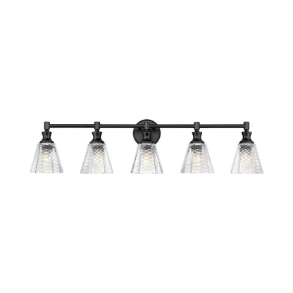 Auden Bath Vanity Light in Matte Black (5-Light).