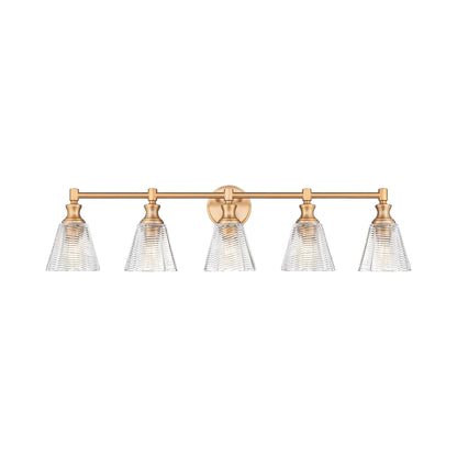 Auden Bath Vanity Light in Modern Gold (5-Light).