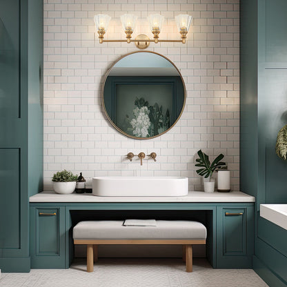 Auden Bath Vanity Light in bathroom.