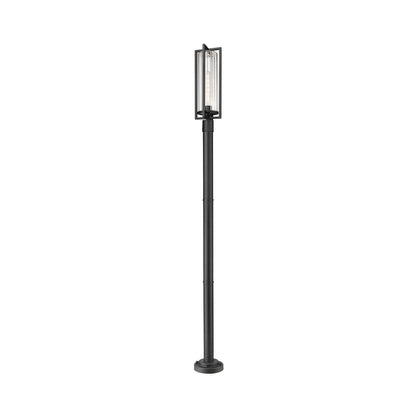 Aura Outdoor Lean Post Light in Detail.