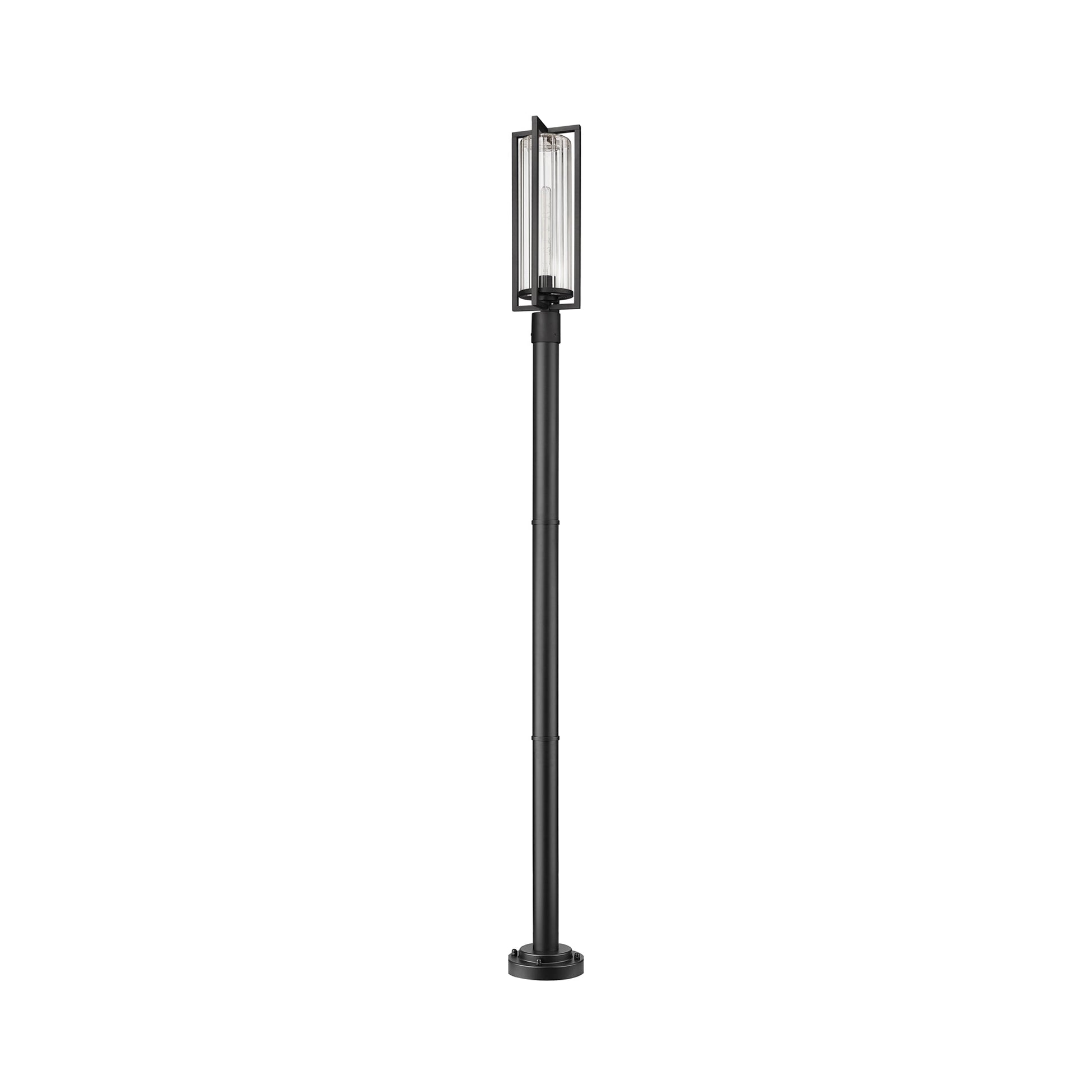 Aura Outdoor Lean Post Light in Detail.