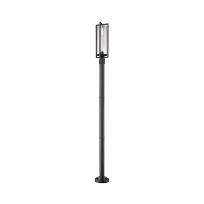 Aura Outdoor Lean Post Light in Detail.