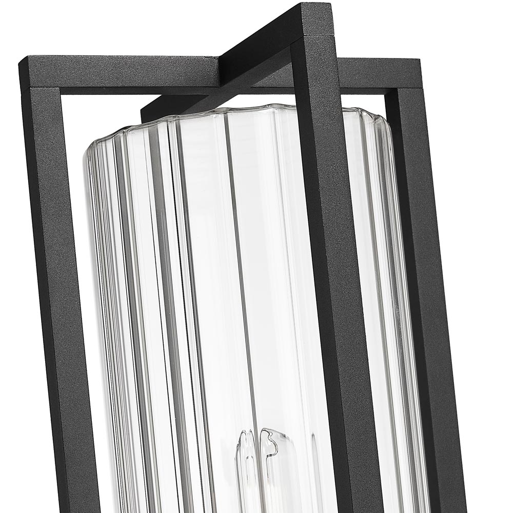 Aura Outdoor Lean Post Light in Detail.