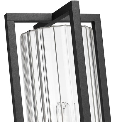 Aura Outdoor Lean Post Light in Detail.