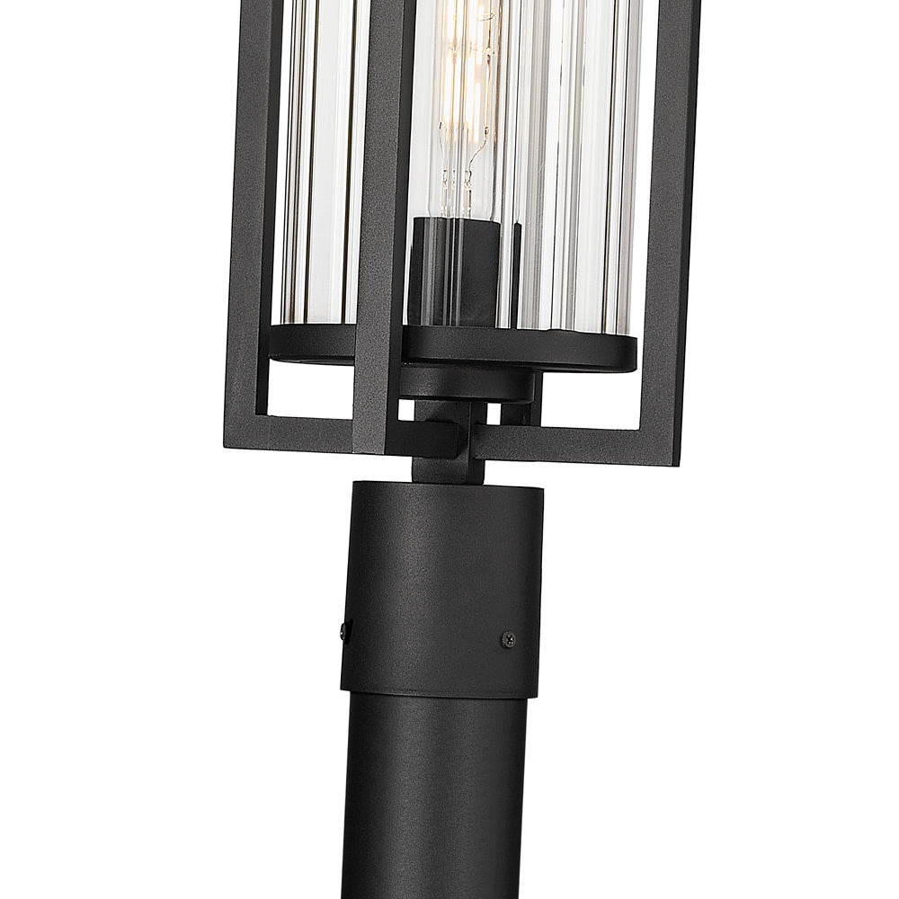 Aura Outdoor Lean Post Light in Detail.