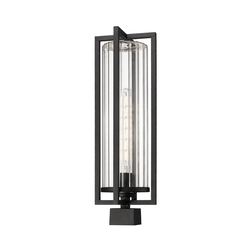 Aura Outdoor Mount Post Light in Detail.