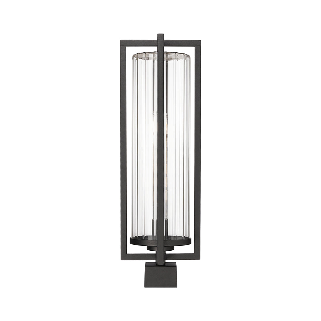 Aura Outdoor Mount Post Light in Detail.